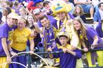 Fans at homecoming football game, 2004