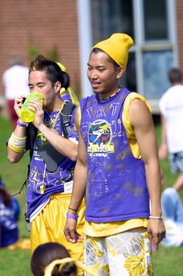 Two 'Icebreakers' during Orientation Week, 2004