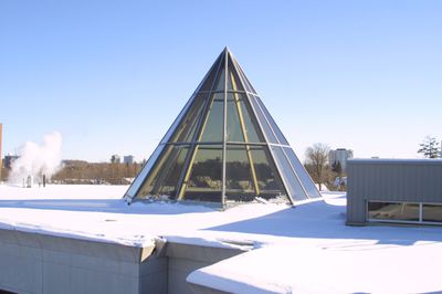 Pyramid on Science Building roof, 2004