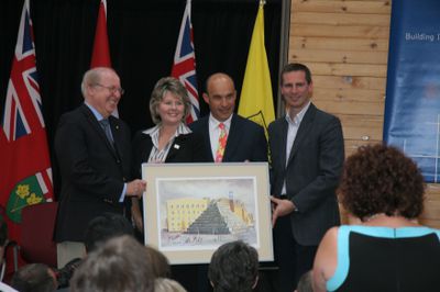 John English, Brenda Halloran, Jim Balsillie, and Dalton McGuinty, 2007