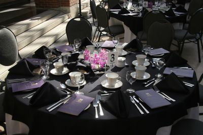 Table setting at Laurier Society dinner, 2006