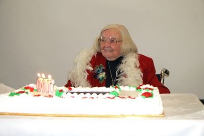 Edna Stabeler at 100th birthday celebration, 2006