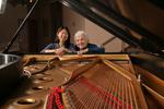 Dorothy Elliott and student with piano, 2004