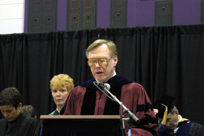 Richard Crossman at fall convocation, 2002