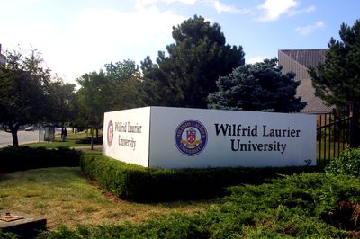 Wilfrid Laurier University sign, 2003