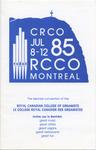 Royal Canadian College of Organists 1985 National Convention invitation