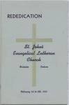 Rededication : St. John's Evangelical Lutheran Church, Waterloo, Ontario, February 1st to 8th, 1953