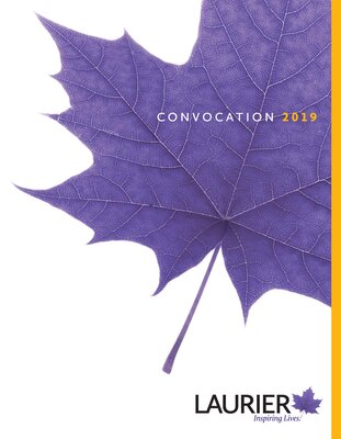 Wilfrid Laurier University spring convocation program, 2019