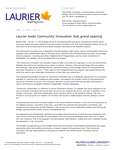 007-2017 : Laurier hosts Community Innovation Hub grand opening