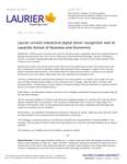 026-2017 : Laurier unveils interactive digital donor recognition wall at Lazaridis School of Business and Economics