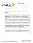 035-2017 : Laurier Brantford Research Week to showcase student research
