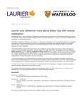 046-2017 : Laurier and UWaterloo mark World Water Day with shared celebration