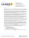 070-2017 : Big data and its use in cities the topic of Laurier conference
