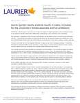 075-2017 : Laurier gender-equity analysis results in salary increases for the university’s female associate and full professors