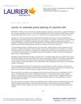081-2017 : Laurier to celebrate grand opening of Lazaridis Hall