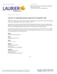 084-2017 : Laurier to celebrate grand opening of Lazaridis Hall