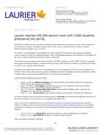 092-2017 : Laurier reaches 100,000 alumni mark with 2,800 students graduating this spring