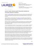 100-2017 : Laurier names literacy expert Alexandra Gottardo as University Research Professor