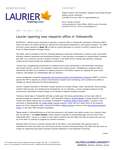 134-2017 : Laurier opening new research office in Yellowknife
