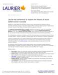 151-2017 : Laurier-led conference to explore the history of social welfare work in Canada