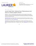 178-2017 : Laurier Expert Alert: National Day of Remembrance and Action on Violence Against Women