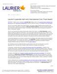 182-2017 : Laurier’s Lazaridis Hall wins international Civic Trust Award