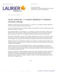 228-2016 : Laurier ranked No. 1 in student satisfaction in Maclean’s university rankings