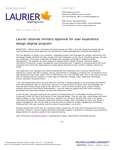 237-2016 : Laurier receives ministry approval for user experience design degree program