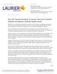 253-2016 : Sun Life Financial donation to Laurier community outreach program will address childhood health issues