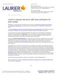 139-2018 : Laurier’s Lazaridis Hall earns LEED Gold certification for green design
