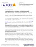 144-2018 : The Graham Munro Charitable Foundation donates $500,000 to supply chain management studies at Laurier