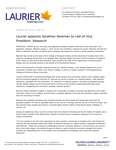030-2019 : Laurier appoints Jonathan Newman to role of Vice President: Research