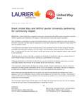 034-2019 : Brant United Way and Wilfrid Laurier University partnering for community impact