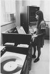Woman using computer at Waterloo Lutheran University