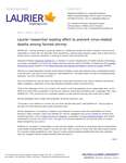 057-2019 : Laurier researcher leading effort to prevent virus-related deaths among farmed shrimp
