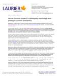 069-2019 : Laurier doctoral student in community psychology wins prestigious Vanier Scholarship