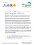 095-2019 : Laurier and Northwest Territories government extend successful partnership for another 10 years