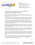 144-2019 : Laurier to launch research and service centre for bilingualism and language learning