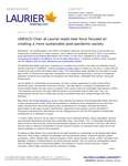 57-2020 : UNESCO Chair at Laurier leads task force focused on creating a more sustainable post-pandemic society