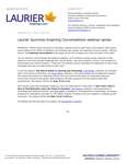 63-2020 : Laurier launches Inspiring Conversations webinar series