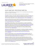 81-2020 : Laurier expert alert: World Mental Health Day