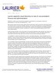 91-2020 : Laurier appoints Lloyd Noronha to role of vice-president: finance and administration