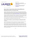 99-2020 : Early trials at Laurier show antiviral drug effective at blocking two strains of coronaviruses