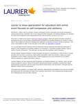 39-2021 : Laurier to show appreciation for educators with online event focused on self-compassion and resiliency