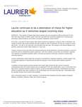 61-2021 : Laurier continues to be a destination of choice for higher education as it welcomes largest incoming class