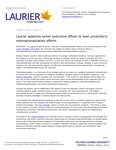 62-2021 : Laurier appoints senior executive officer to lead university’s internationalization efforts