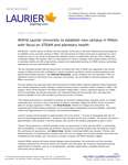 66-2021 : Wilfrid Laurier University to establish new campus in Milton with focus on STEAM and planetary health