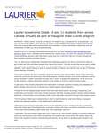 68-2021 : Laurier to welcome Grade 10 and 11 students from across Canada virtually as part of inaugural Shad Laurier program