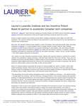 87-2021 : Laurier’s Lazaridis Institute and tax incentive fintech Boast.AI partner to accelerate Canadian tech companies