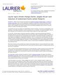 109-2021 : Laurier signs climate change charter, targets 40 per cent reduction of endowment fund’s carbon footprint